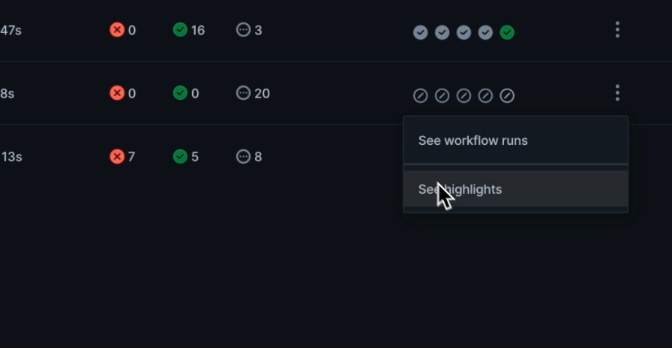 Workflow highlights